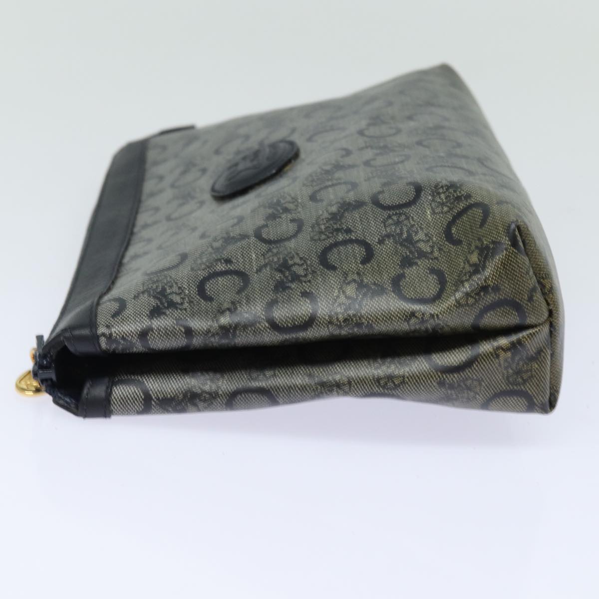 Luxury CELINE C Macadam Canvas Pouch Black 15889