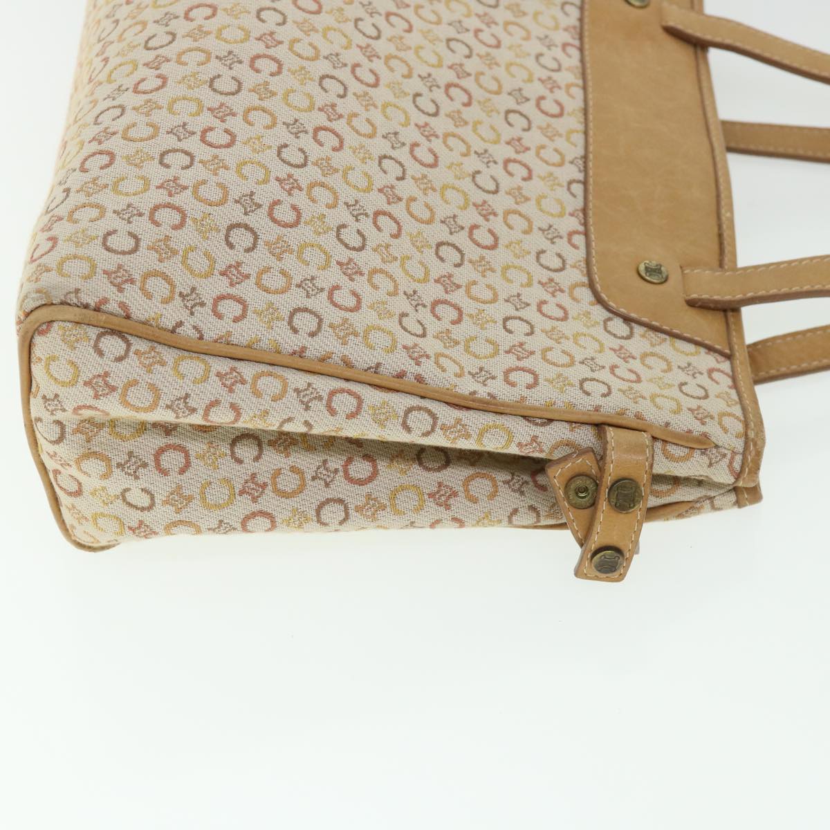 Luxury CELINE Macadam Canvas Hand Bag 2Set Beige 8536