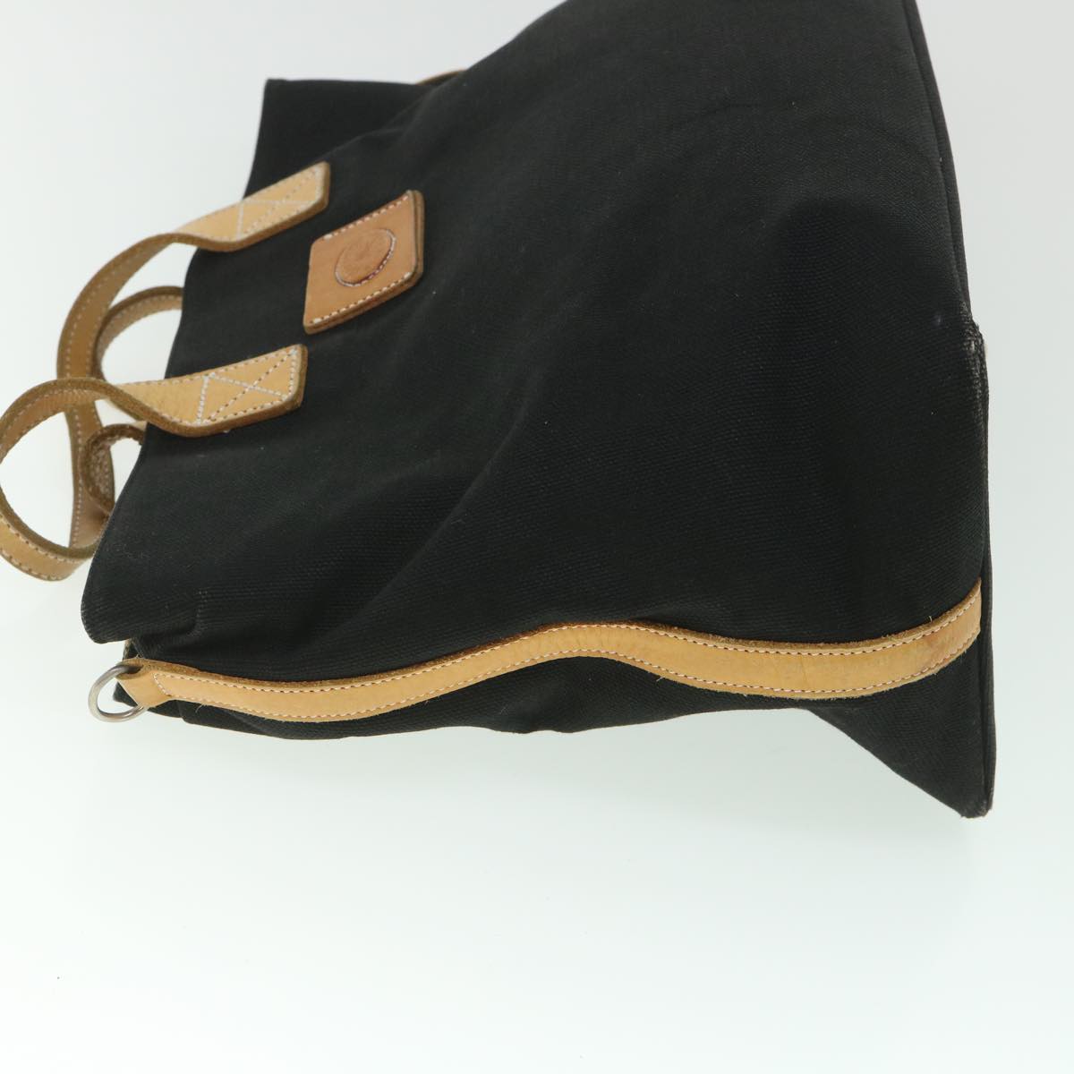 Luxury BurberrySs Blue Label Tote Bag Canvas Black Auth bs9105