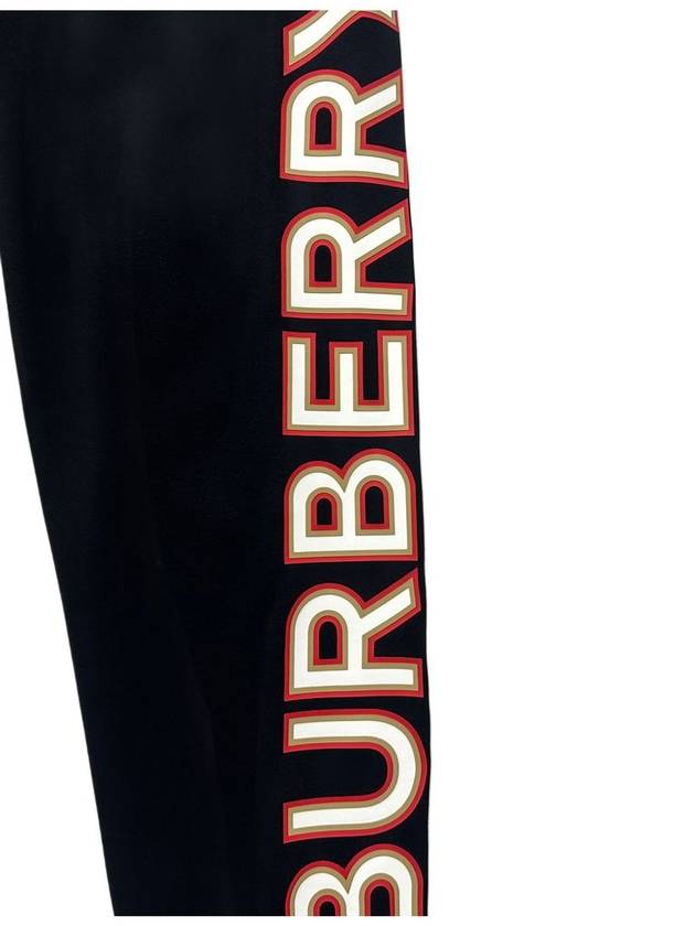 Luxury Burberry Side Logo Jogger Track Pants Black