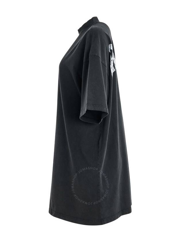 Luxury Balenciaga Trending 2025 Women's BLACK logo print t-shirt 739037 TPVU4 1569