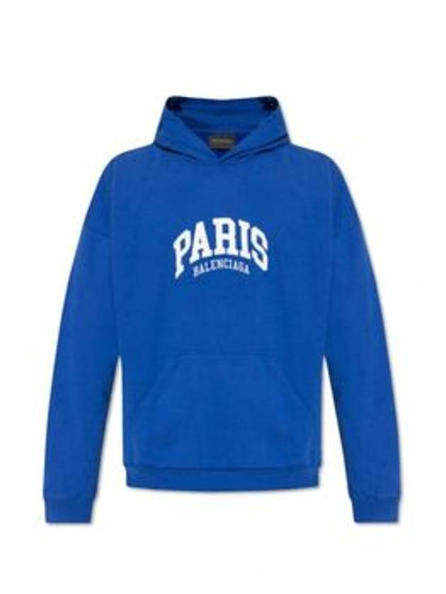 Luxury Balenciaga Trending 2025 Cities Paris Oversized Hoodie Blue