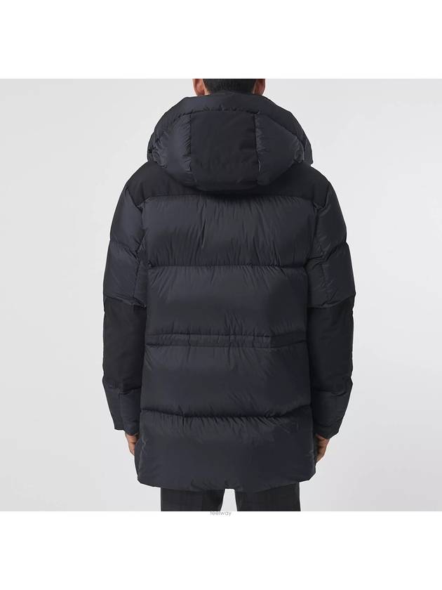 Luxury Burberry Logo Applique Nylon Padding Charcoal Grey