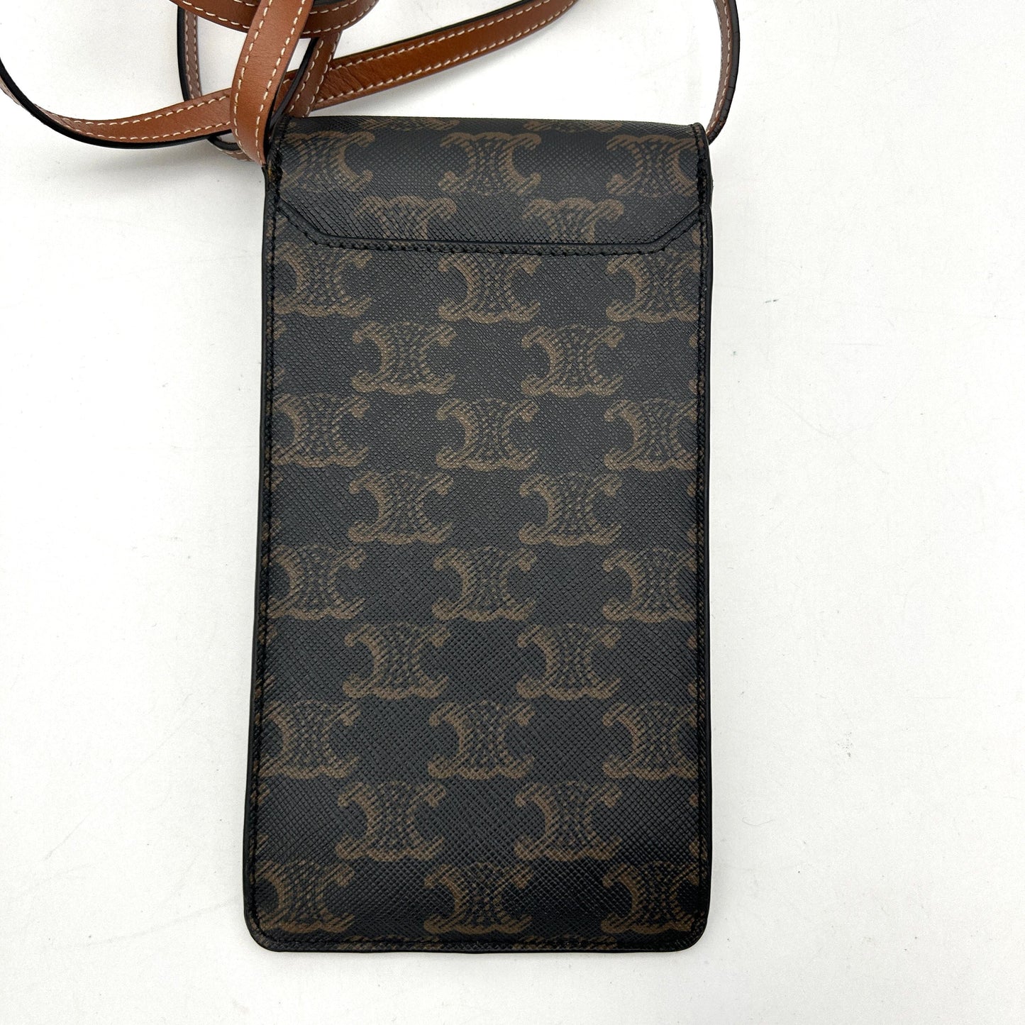 Luxury CELINE TRIOMPHE PHONE POUCH in triomphe canvas LA40765