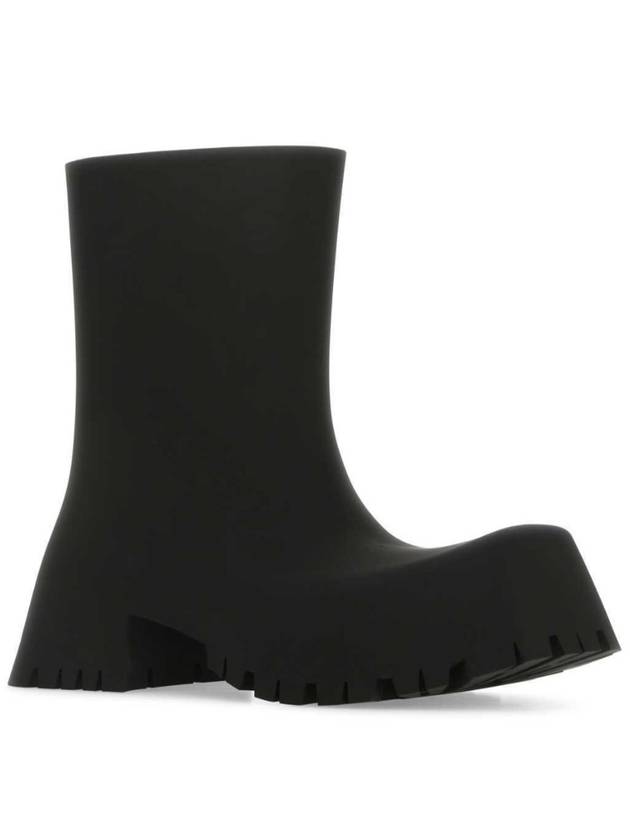 Luxury Balenciaga Trending 2025 Rubber Trooper Ankle Boots Black