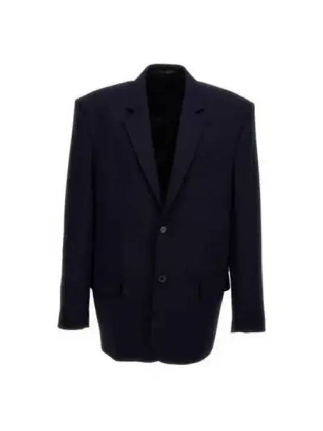 Luxury Balenciaga Trending 2025 Regular Tailored Jacket Navy
