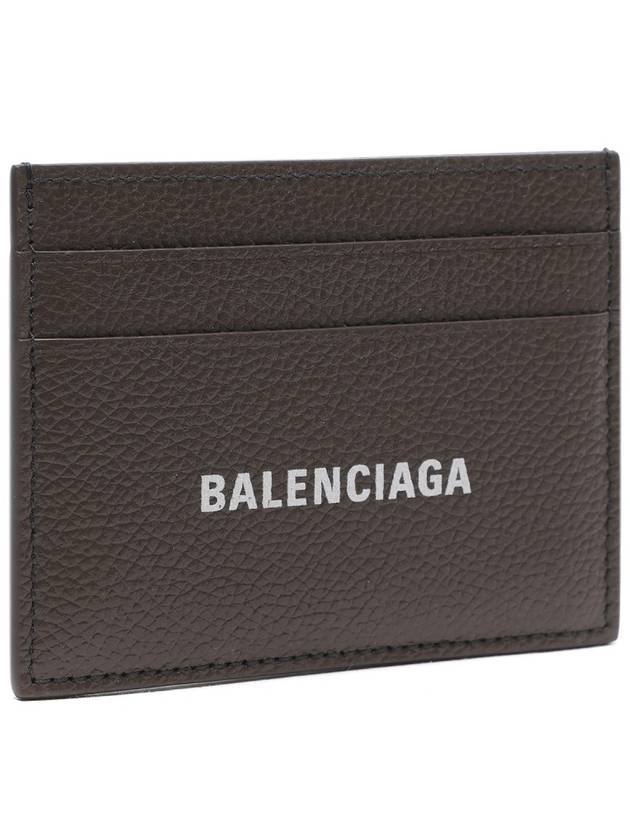 Luxury Balenciaga Trending 2025 Logo Print Cash Card Holder Dark Green