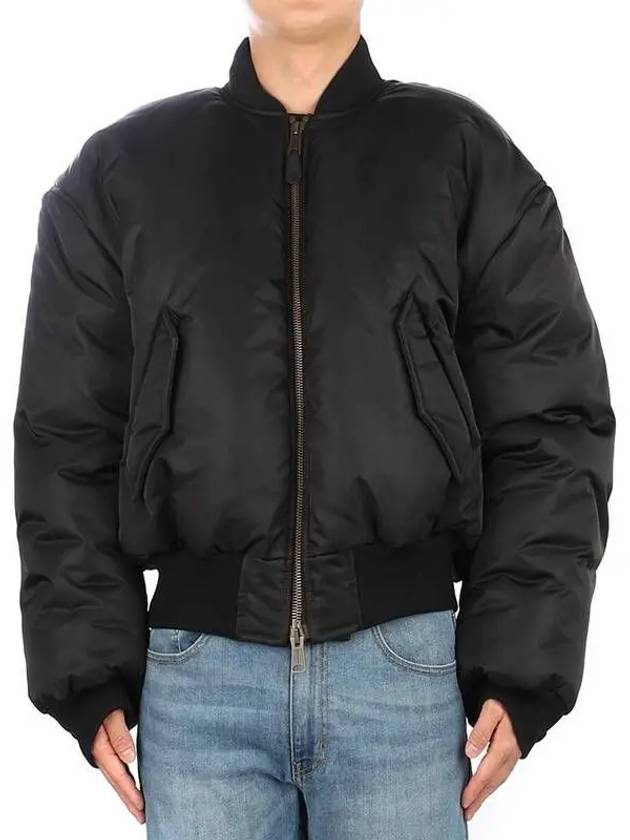 Luxury Balenciaga Trending 2025 Nylon Large Fit Bomber Jacket Black