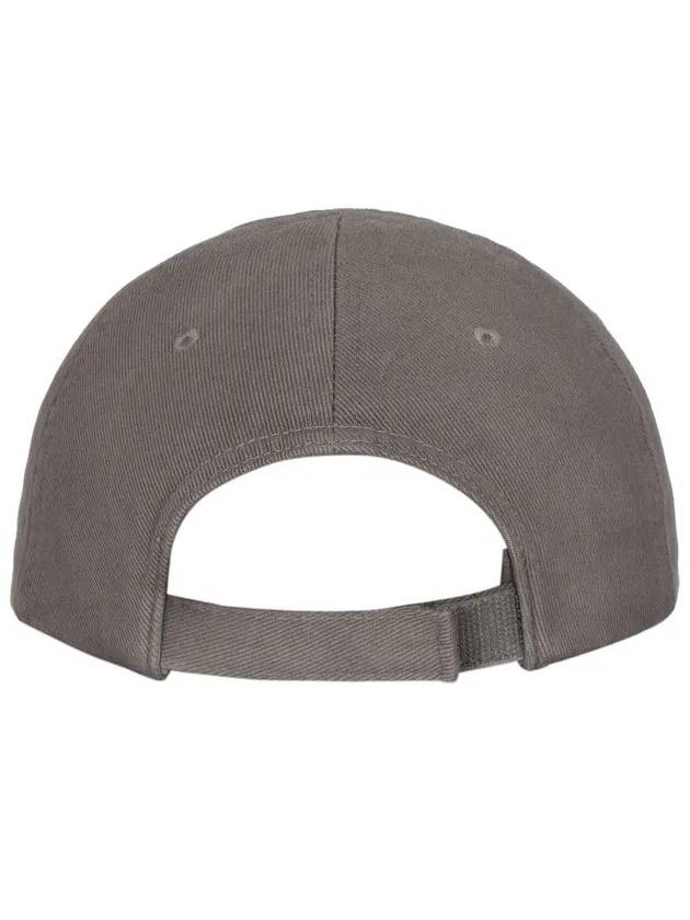Luxury Balenciaga Trending 2025 Wave Logo Cotton Drill Ball Cap Smokey Grey