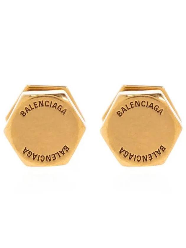 Luxury Balenciaga Trending 2025 Garage Screw Earrings Gold