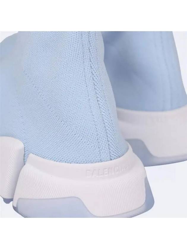 Luxury Balenciaga Trending 2025 Speedrunner Knit High Top Sneakers Blue
