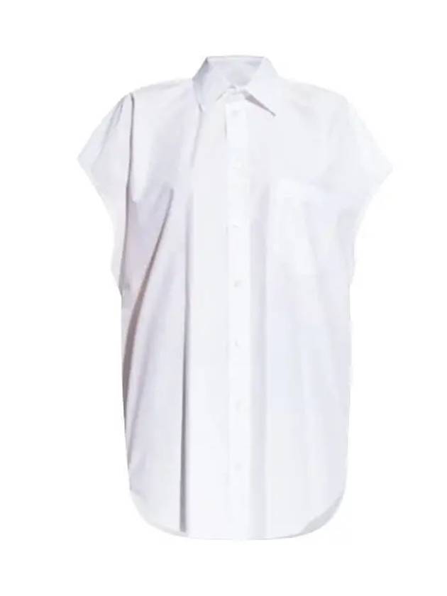 Luxury Balenciaga Trending 2025 Women's Sleeveless Button-Up Shirt White