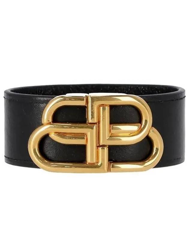 Luxury Balenciaga Trending 2025 Double B Logo Buckle Leather Belt Black