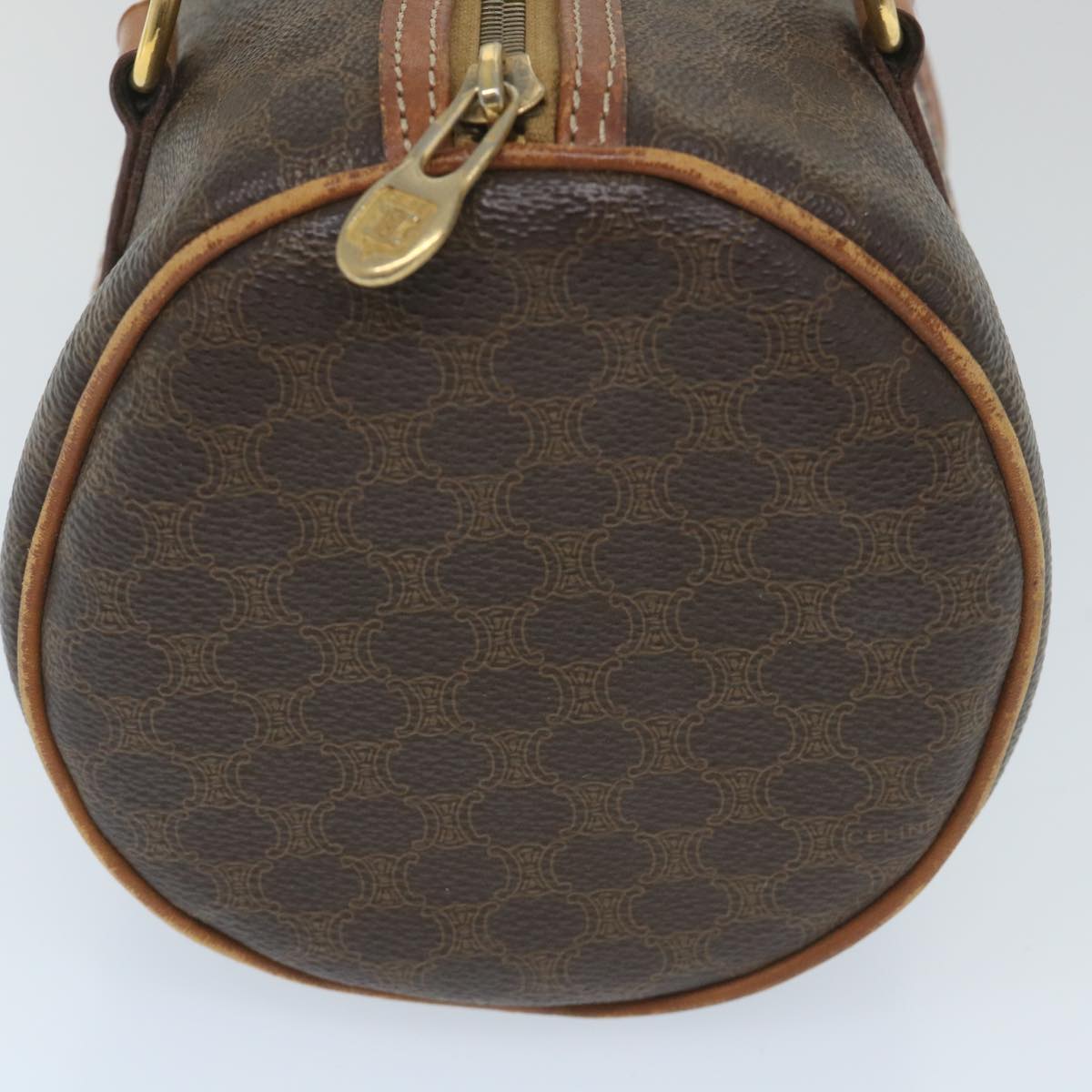 Luxury CELINE Macadam Canvas Shoulder Bag PVC Leather Brown ep2173