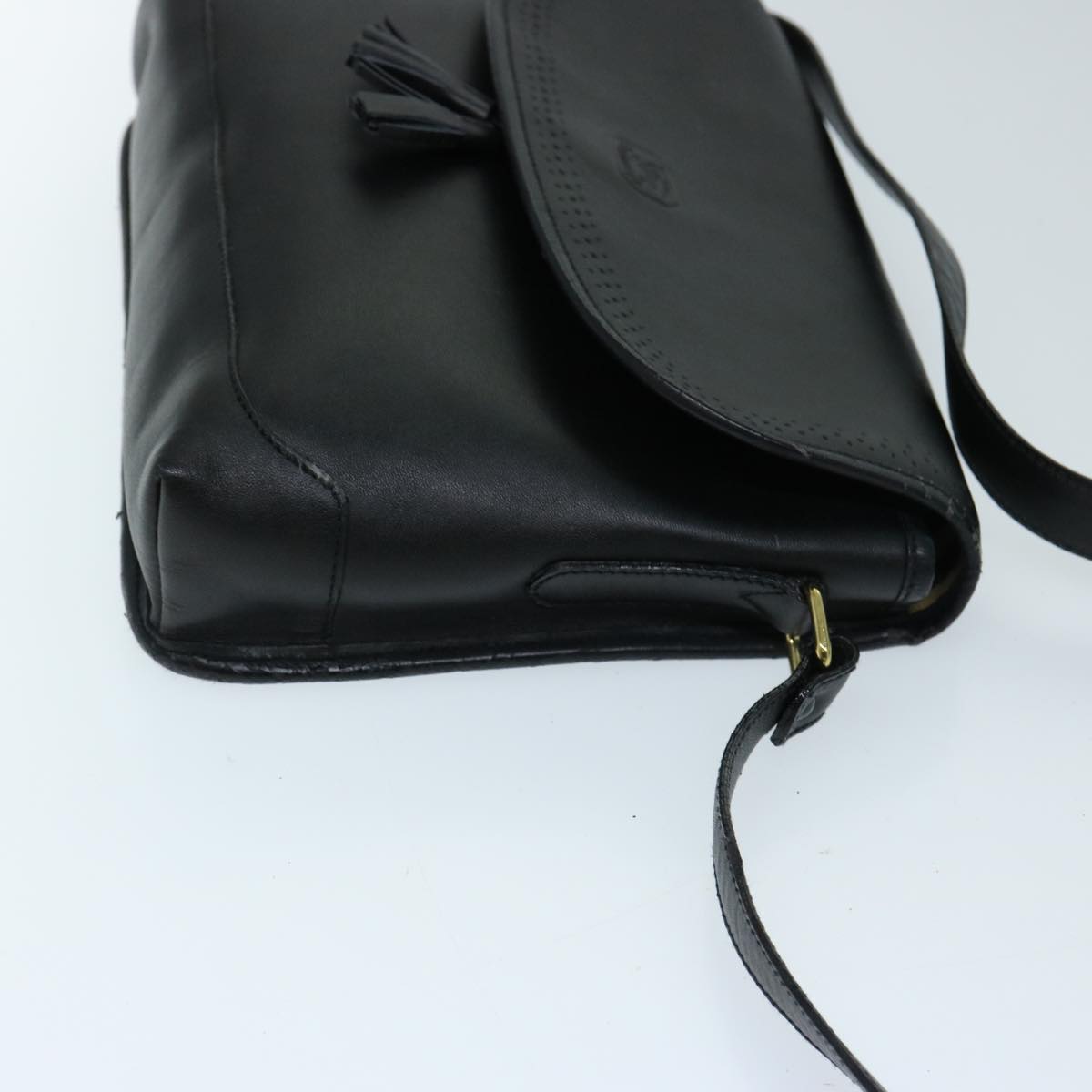 Luxury BurberrySs Shoulder Bag Leather Black Auth ep3768