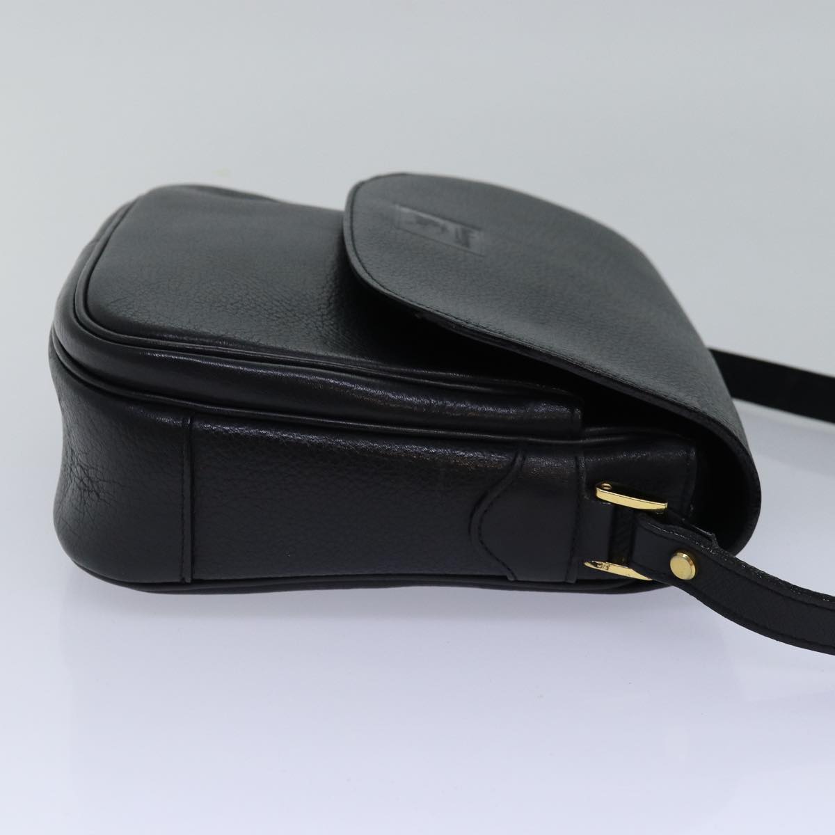 Luxury BurberrySs Shoulder Bag Leather Black Auth ep4503
