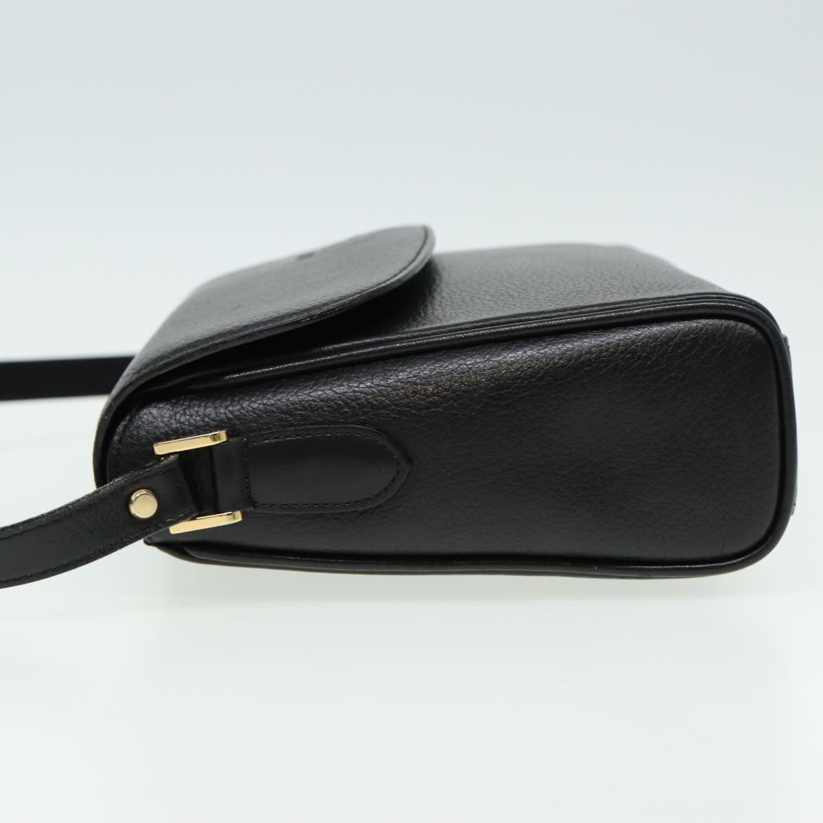 Luxury BurberrySs Shoulder Bag Leather Black Auth ep4638