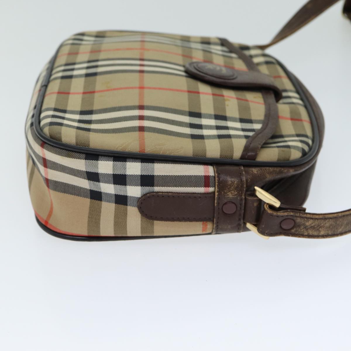 Luxury BurberrySs Nova Check Shoulder Bag Canvas Beige Auth ep4667