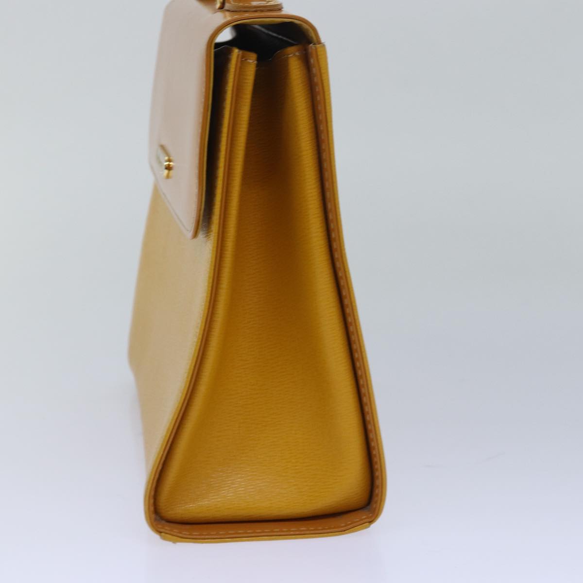 Luxury BurberrySs Hand Bag Leather Yellow Auth ep4711