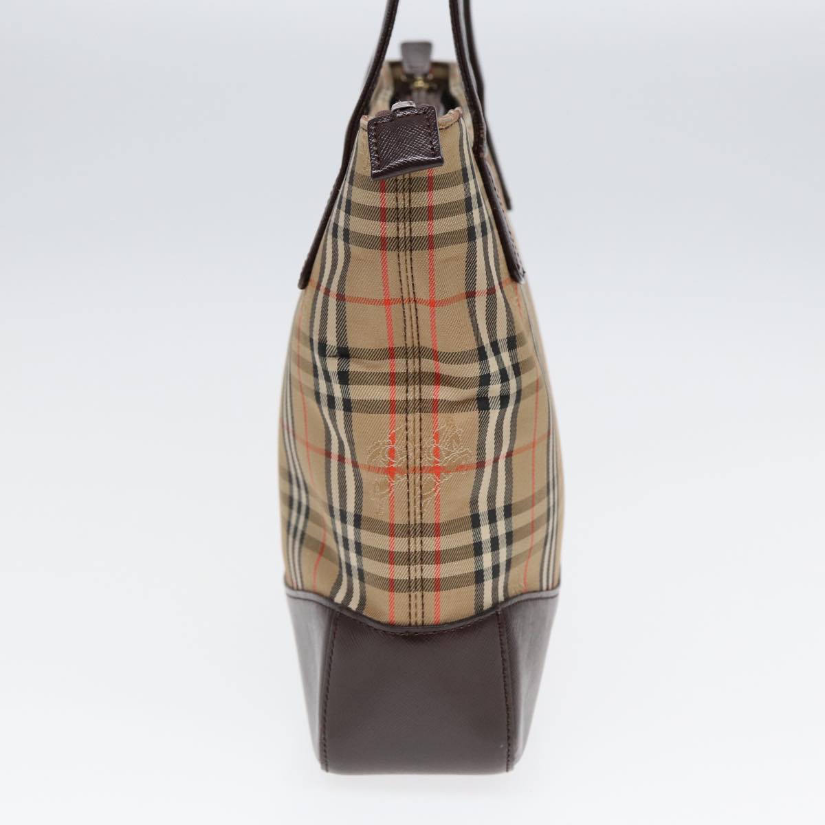 Luxury Burberry Nova Check Tote Bag Canvas Leather Beige Brown Auth ep5013