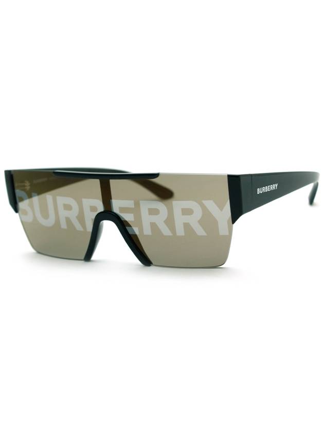 Luxury Burberry Eyewear Plastic Logo Goggles Sunglasses Black