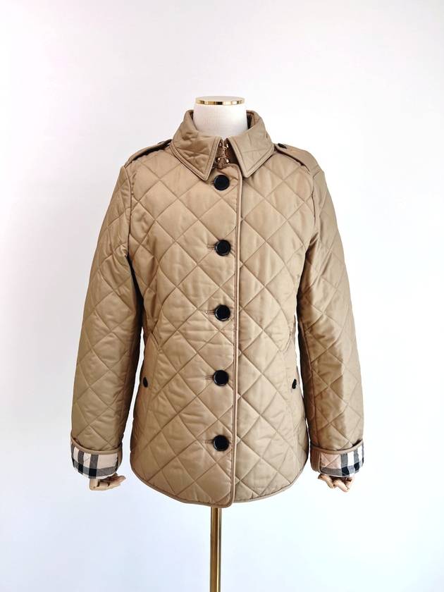 Luxury Burberry Diamond Quilted Jacket Archive Beige