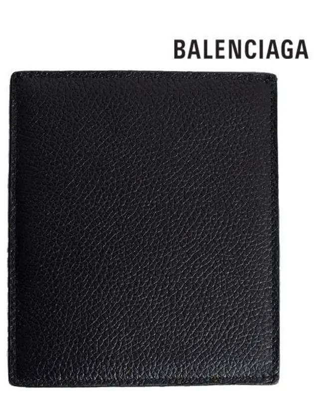 Luxury Balenciaga Trending 2025 Logo Vertical Card Wallet Black