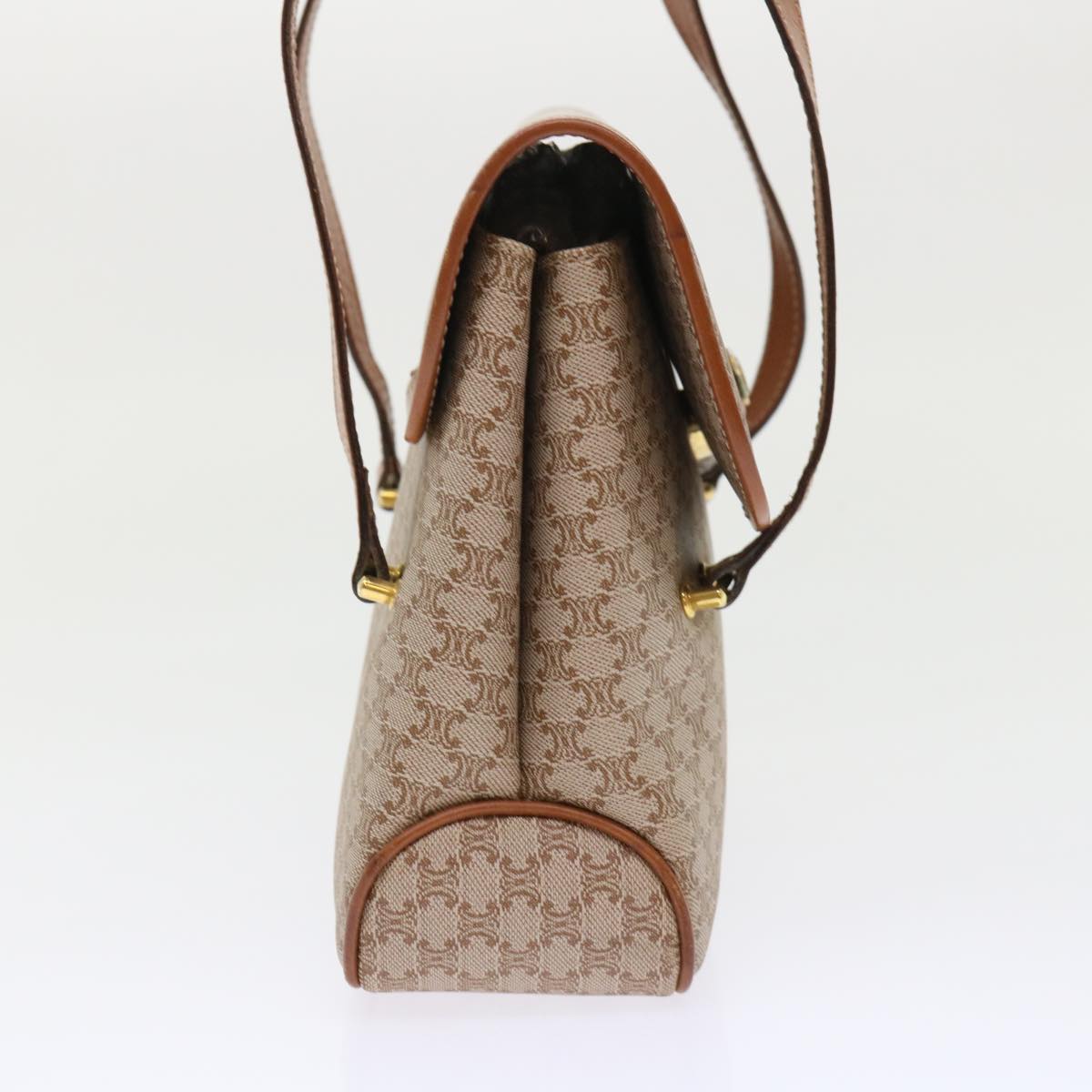 Luxury CELINE Macadam Canvas Shoulder Bag Beige fm2486