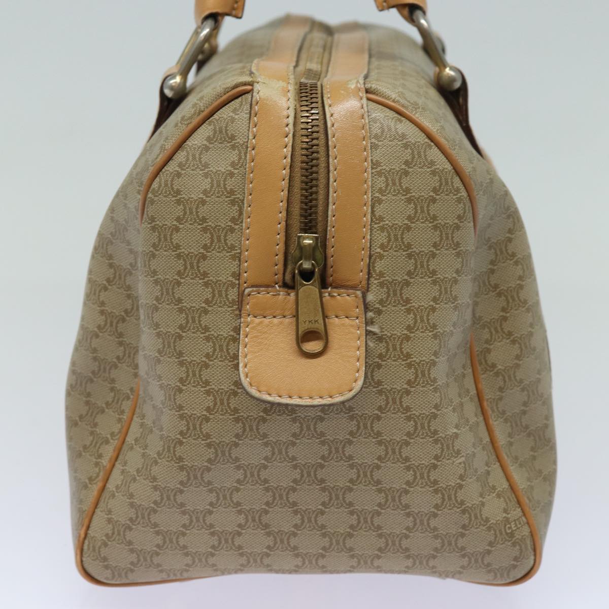 Luxury CELINE Macadam Canvas Boston Bag Beige fm3561