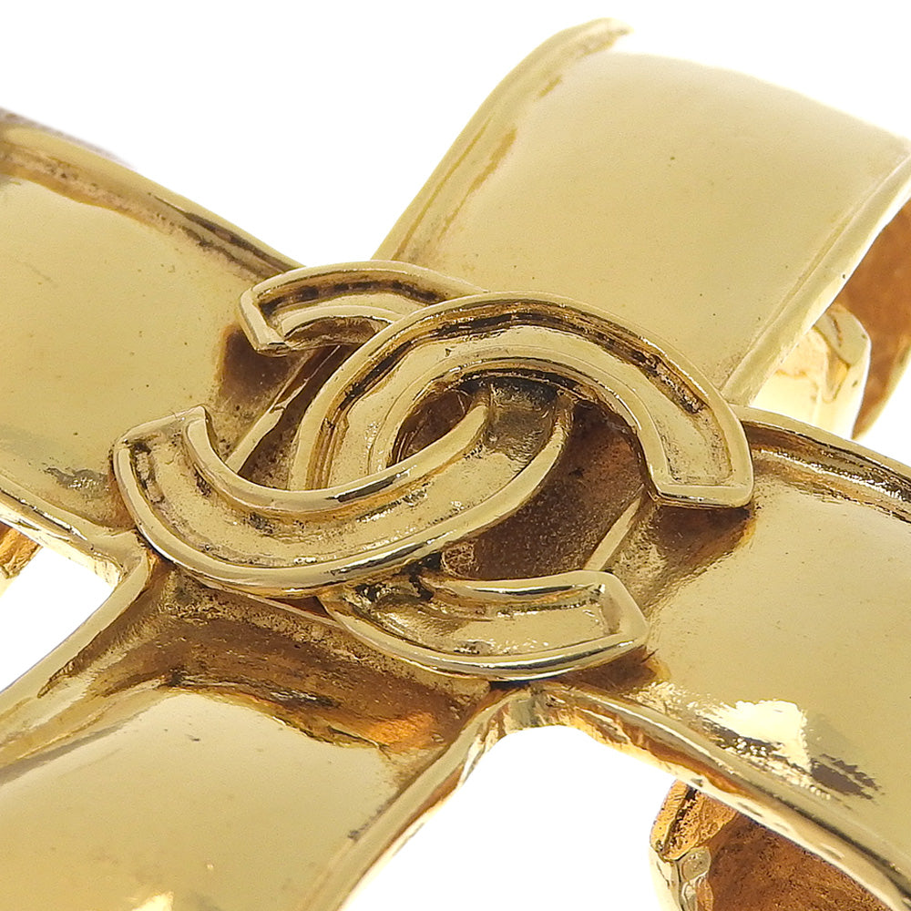 CHANEL Brooch Plated Gold gold vintage COCO Mark cross Women