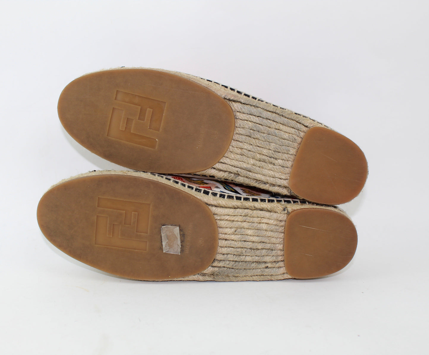 FENDI WOMEN'S JUNIA CANVAS SNEAKERS SIZE 39