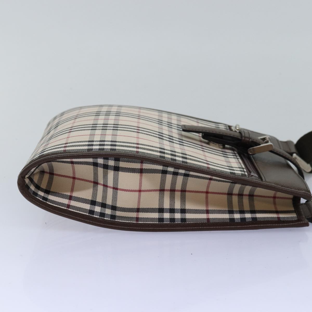 Luxury Burberry Nova Check Shoulder Bag Canvas Beige Auth mr193