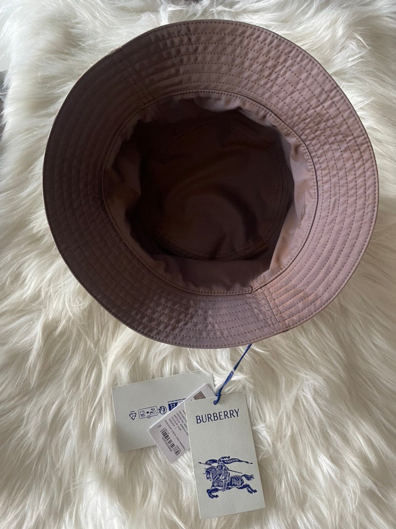 Luxury Burberry MH Check Rev Bucket Dusk Hat