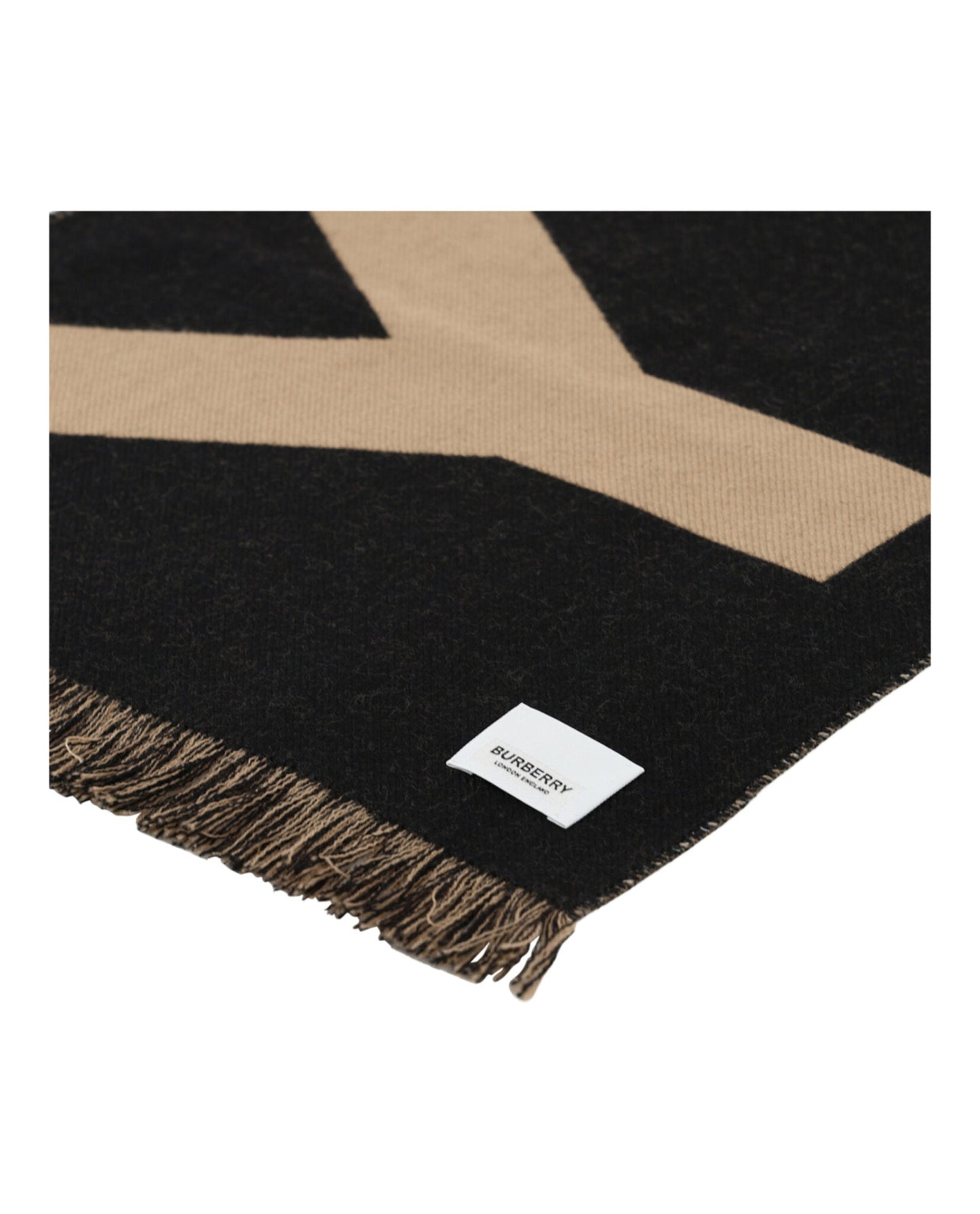 Luxury Burberry Logo Wool Scarf Womens 8057147
