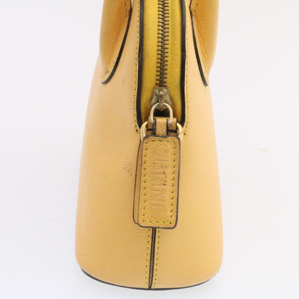 Luxury CELINE 2Way Hand Bag Shoulder Bag Caviar Skin Yellow am1494s