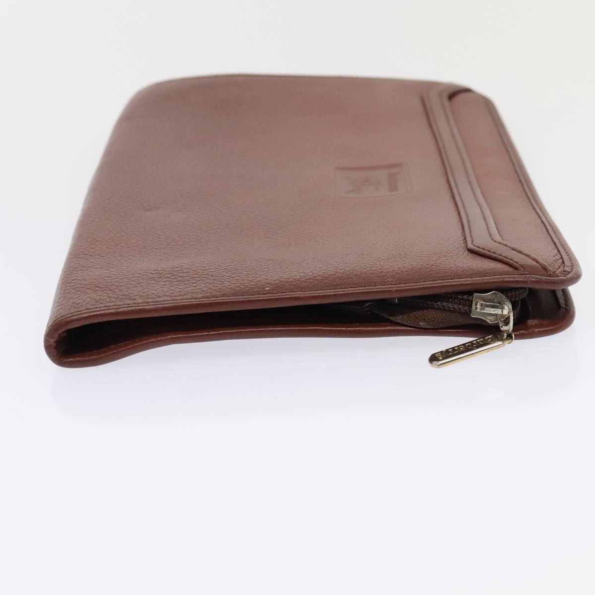 Luxury BurberrySs Clutch Bag Leather 2Set Brown Auth ti1987