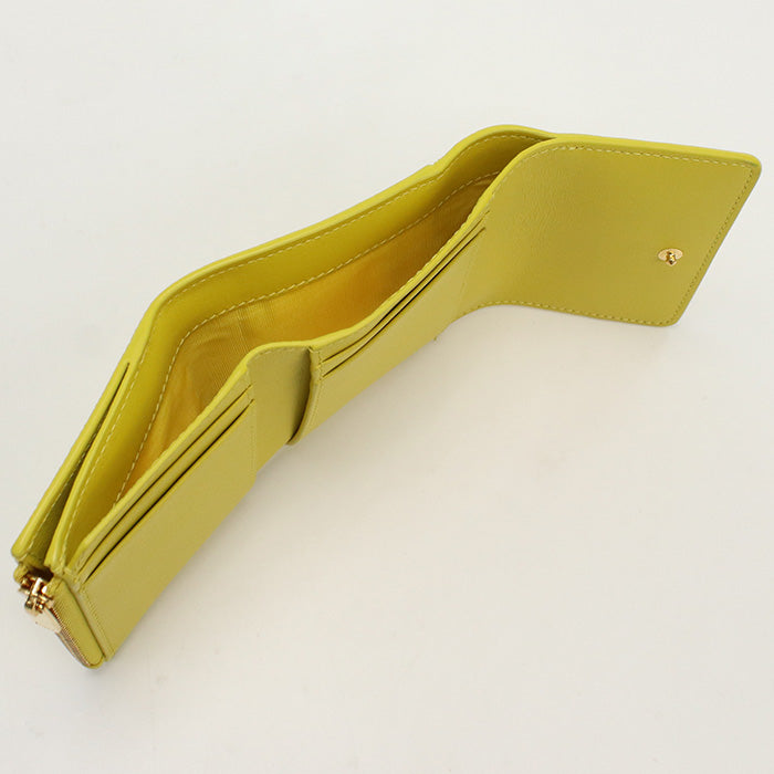 Christian Dior S2084OBAE Tri-fold wallet 30 Montaigne Lotus wallet Grained calfskin,leather yellow Women