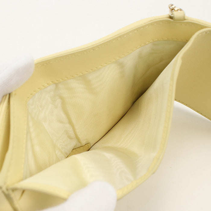 Christian Dior S0181ONMJ Lotus wallet Tri-fold with coin purse lambskin yellow