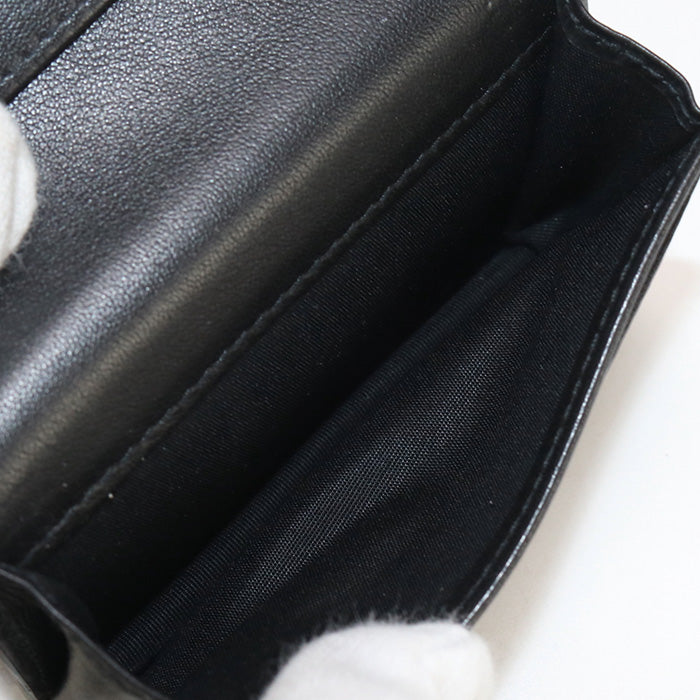 Dior Business card holder Card Case Calfskin black mens