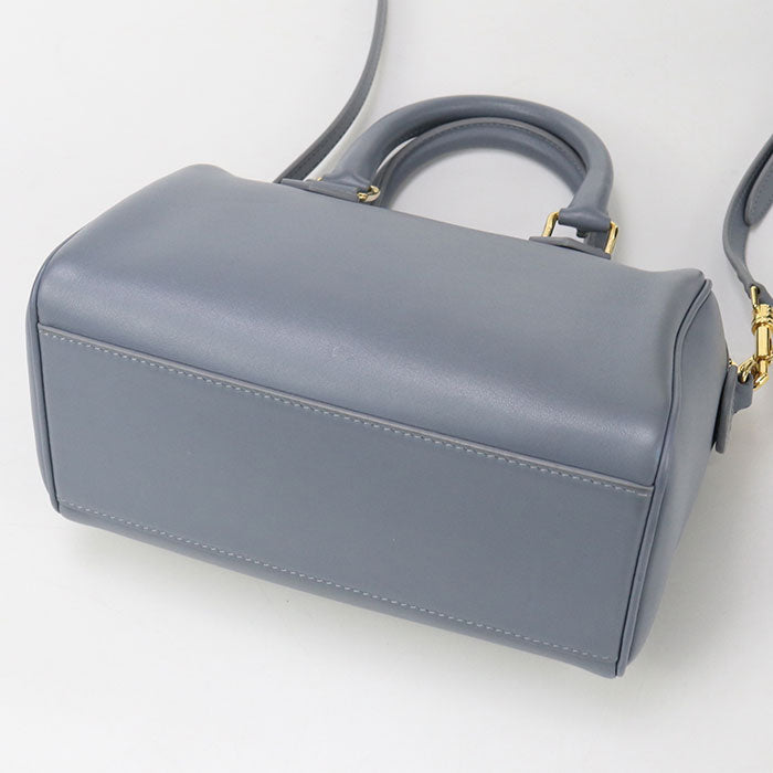 CELINE Small Boston Handbag Calfskin blue Women