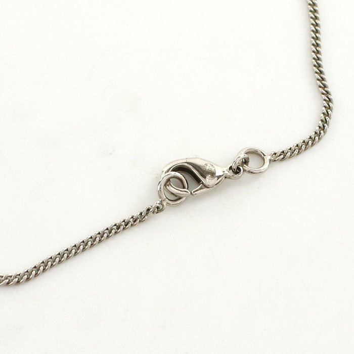 CHANEL CH91240 Rhinestone Necklace COCO Mark metal silver Women
