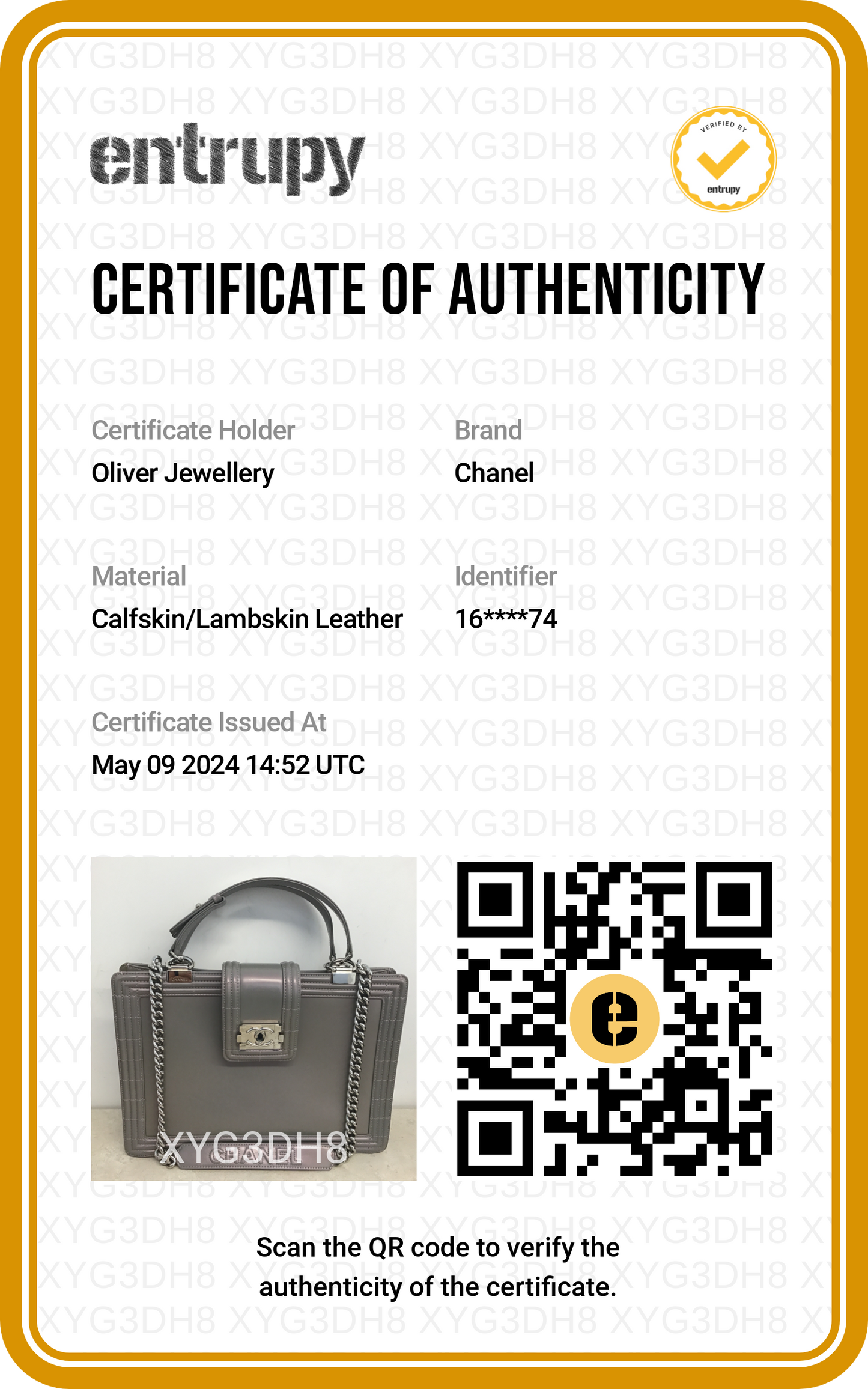 Chanel Iridescent Patent Leather Reverso Boy Shopping Tote