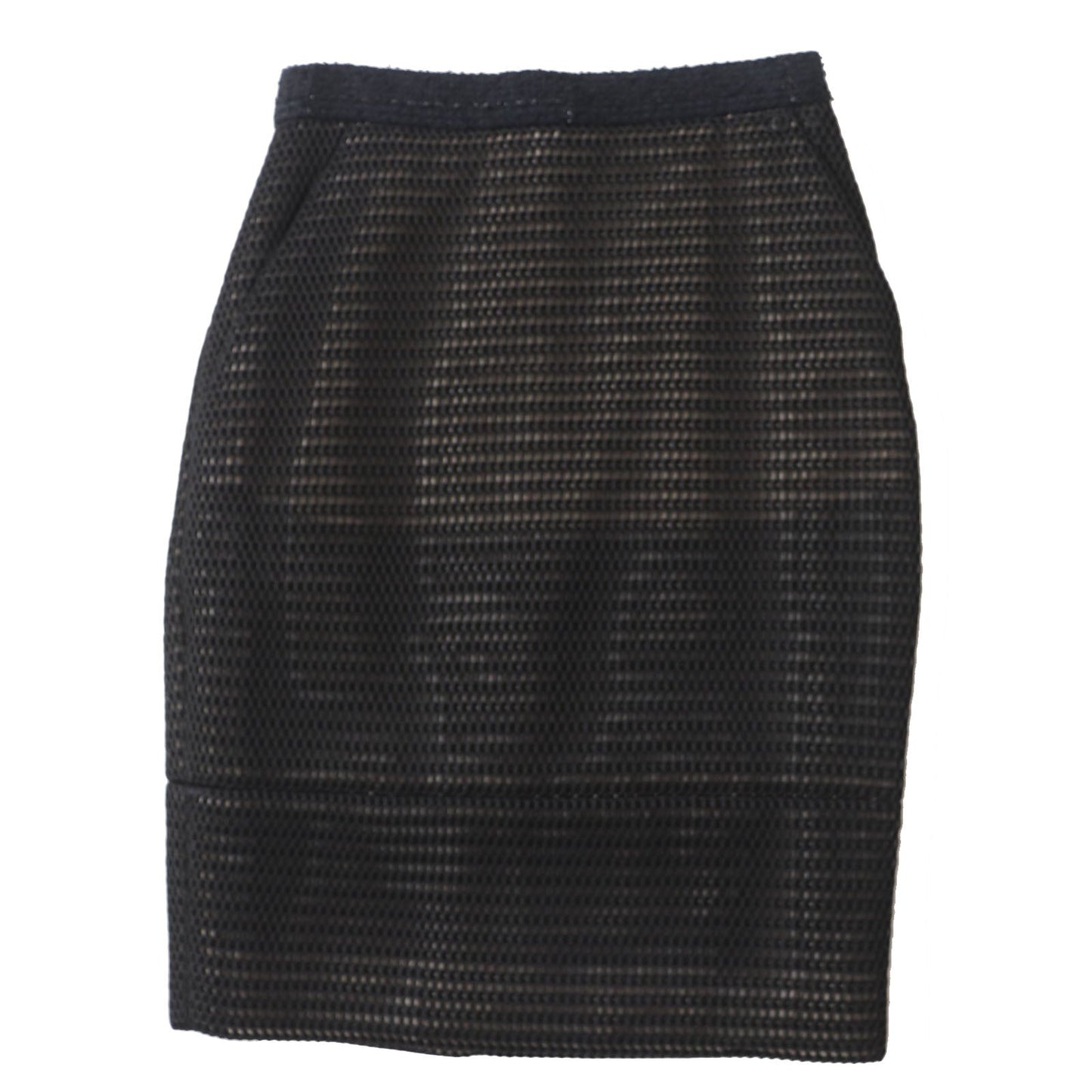 CHANEL Tight Skirt P45897 Outer: 100% nylon, Lining: 100% silk, Part: 77% nylon, Part: 13% wool, Part: 10% rayon black Women 34