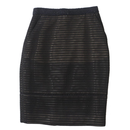 CHANEL Tight Skirt P45897 Outer: 100% nylon, Lining: 100% silk, Part: 77% nylon, Part: 13% wool, Part: 10% rayon black Women 34