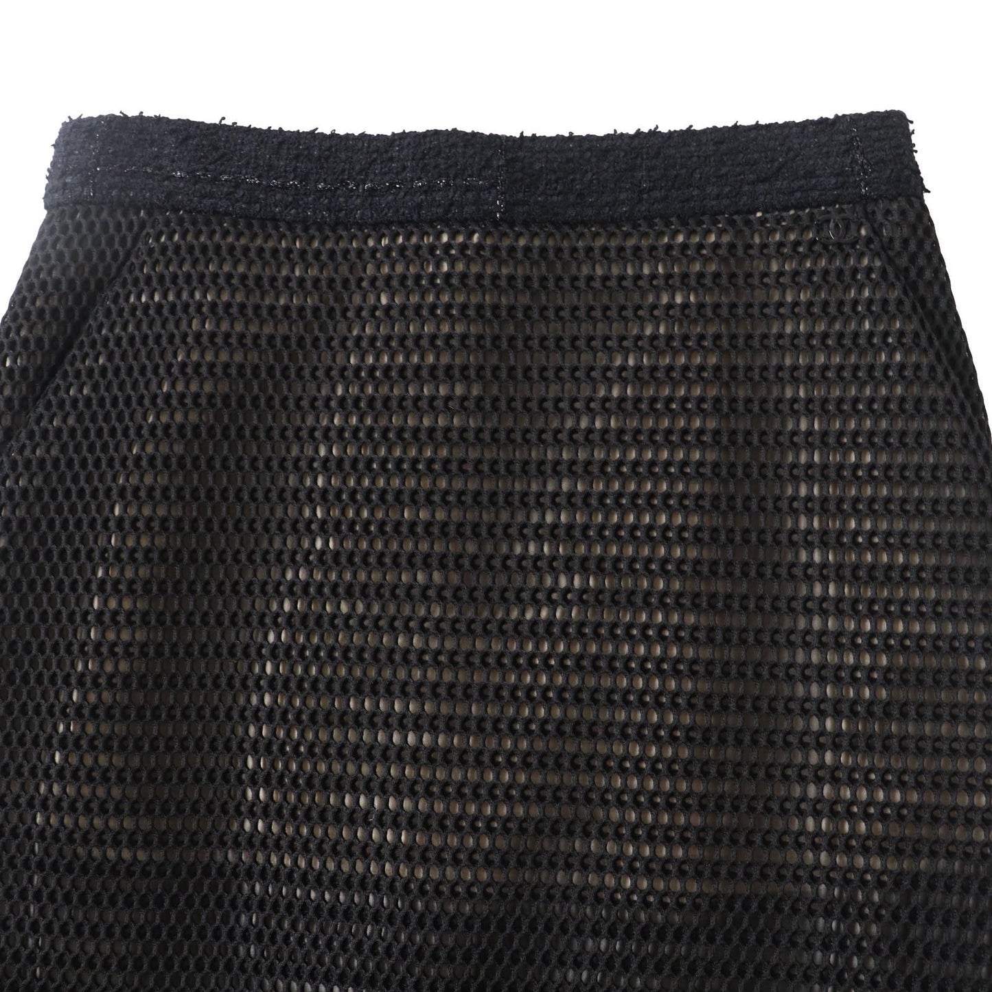 CHANEL Tight Skirt P45897 Outer: 100% nylon, Lining: 100% silk, Part: 77% nylon, Part: 13% wool, Part: 10% rayon black Women 34