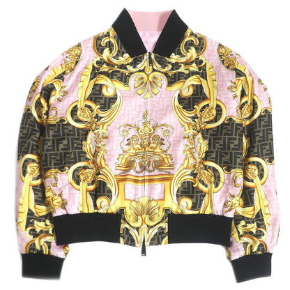 FENDI Blouson FW1091 Main: 100% silk, part: 90% cotton, part: 8% nylon, part: 2% elastane (polyurethane) Pink type mens 48