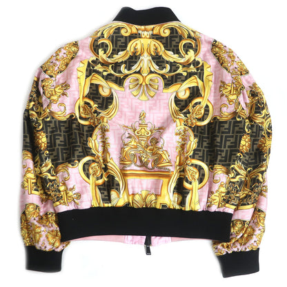 FENDI Blouson FW1091 Main: 100% silk, part: 90% cotton, part: 8% nylon, part: 2% elastane (polyurethane) Pink type mens 48