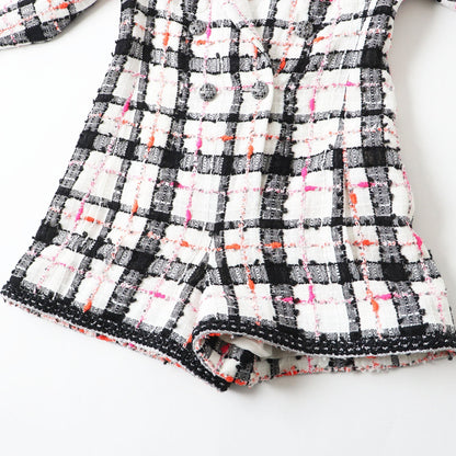 CHANEL overalls 20S P64167 Outer material: 89% nylon, Outer material: 4% cotton, Outer material: 4% acrylic, Outer material: 3% rayon, Lining: , Slit thread specification Lining: 100% silk White Black Pink Orange Women 34