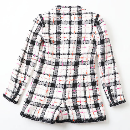 CHANEL overalls 20S P64167 Outer material: 89% nylon, Outer material: 4% cotton, Outer material: 4% acrylic, Outer material: 3% rayon, Lining: , Slit thread specification Lining: 100% silk White Black Pink Orange Women 34