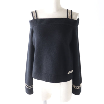 CHANEL knit P62881 Main: 100% cashmere black Women 36